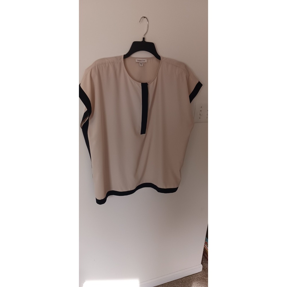 Womens Blouse 1X Coldwater Creek  Womens Plus Size Beige